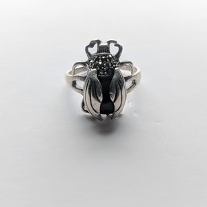 Sterling silver bug ring